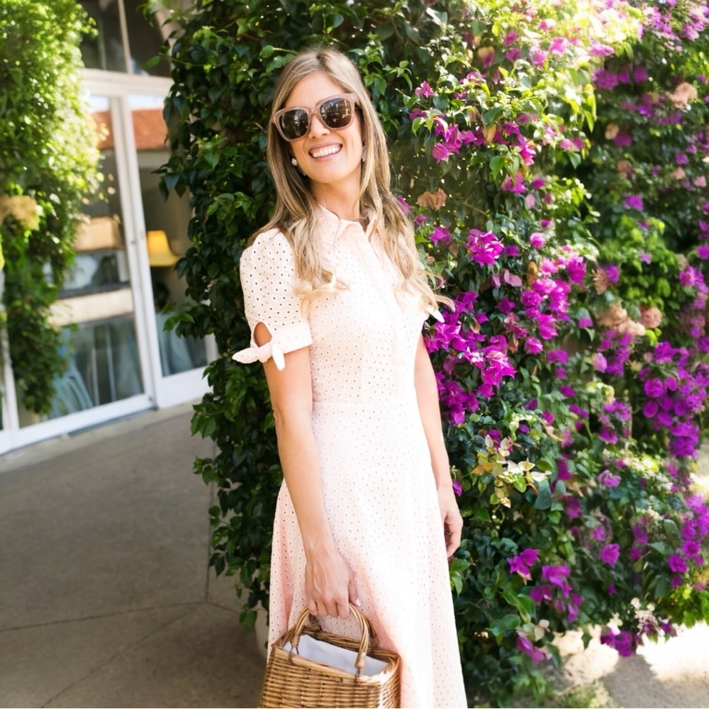 GAL MEETS GLAM Judith Eyelet Midi Dress